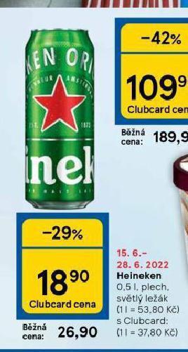 Tesco Pivo heineken nabídka