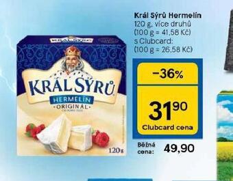 Tesco Král sýrů hermelín nabídka
