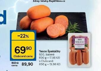 Tesco Tesco špekáčky nabídka