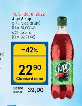 Tesco Jupí sirup nabídka