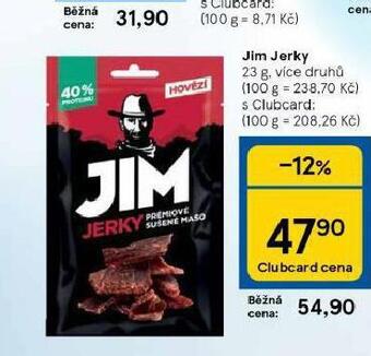 Tesco Jim jerky nabídka