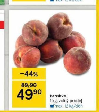 Tesco Broskve nabídka