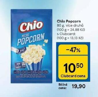 Tesco Chio popcorn nabídka