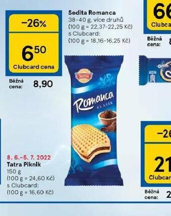 Tesco Sedita romanca nabídka