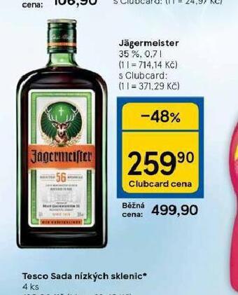 Tesco Jägermeister nabídka