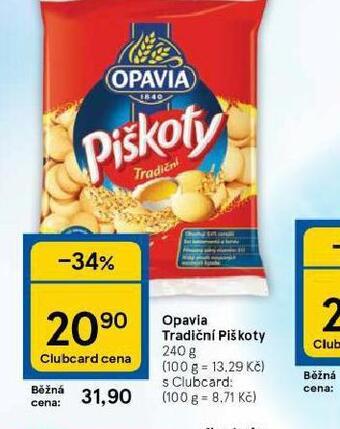Tesco Opavia tradiční piškoty nabídka