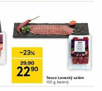 Tesco Lovecký salám nabídka