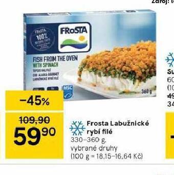 Tesco Frosta labužnické rybí filé nabídka