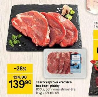 Tesco Vepřová krkovice bez kosti plátky nabídka