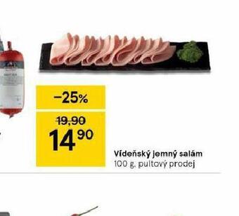 Tesco Vídeňský jemný salám nabídka