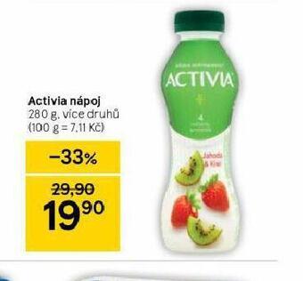 Tesco Activia nápoj nabídka