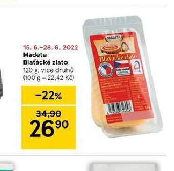 Tesco Madeta blaťácké zlato nabídka