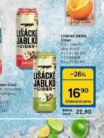 Tesco Lišácké jablko cider nabídka