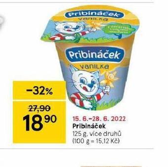Tesco Pribináček nabídka