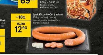 Tesco Špekáčkový točený salám nabídka