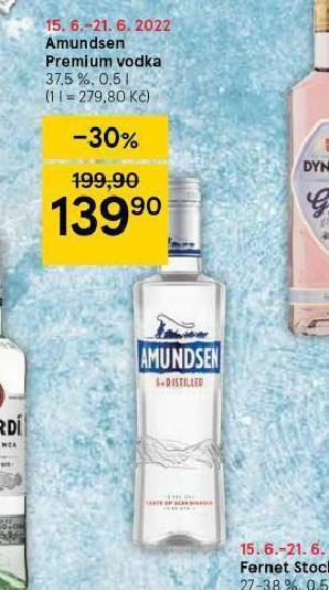 Tesco Amundsen premium vodka nabídka