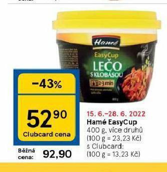 Tesco Hamé easycup nabídka