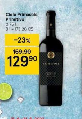 Tesco Cielo primasole primitivo nabídka
