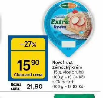 Tesco Novofruct zámocký krém nabídka