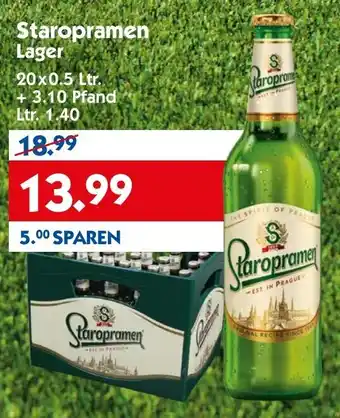 Hol'ab Getränkemarkt Staropramen Lager 20x0,5L Angebot