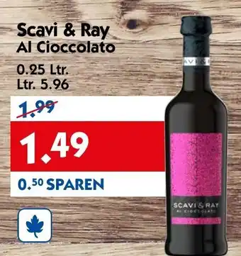 Hol'ab Getränkemarkt Scavi & Ray Al Cioccolato 0,25L Angebot