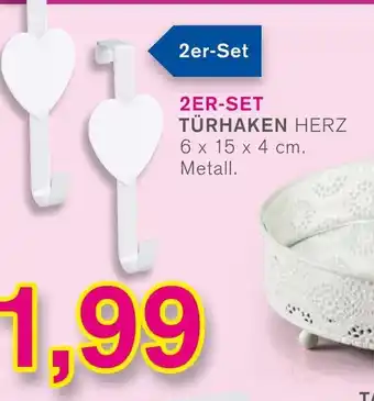 KODi 2er Set Türhaken Herz Angebot