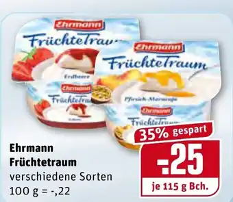 REWE Center Ehrmann Früchtetraum 115g Becher Angebot