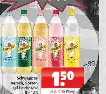 Getränkehaus Schweppes Versch Sorten Angebot