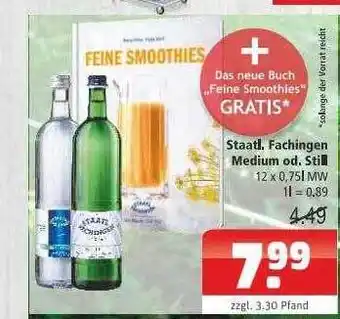 Getränkehaus Staatl Fachingen Medium Od Still Angebot