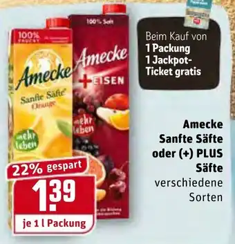 REWE Center Amecke Sanfte Säfte oder Plus Säfte 1L Angebot