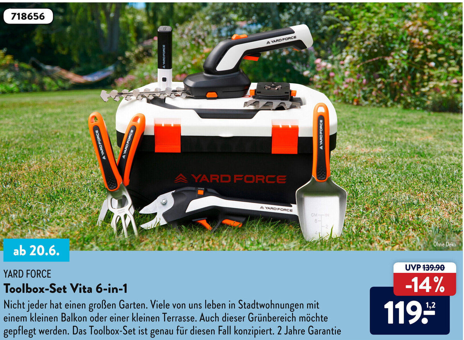 Yard Force Toolbox Set Vita 6in1 Angebot bei Aldi Süd