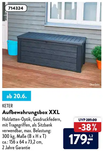 Aldi Süd Keter Aufbewahrungsbox XXL Angebot