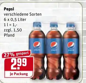 REWE Center Pepsi 6x0,5L Angebot