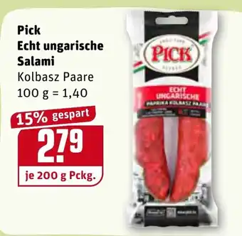 REWE Center Pick Echt ungarische Salami 200g Angebot