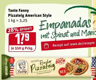 REWE Center Tante Fanny Pizzateig American Style 550g Angebot