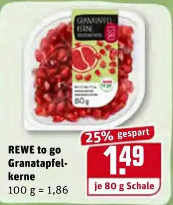 REWE Center Rewe to go Granatapfelkerne 80g Schale Angebot