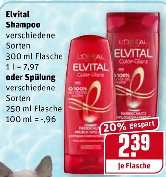 REWE Center Elvital Shampoo 300ml oder Spülung 250ml Angebot