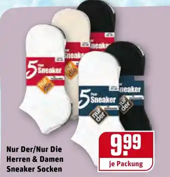 REWE Center Nur Der/Nur Die Herren & Damen Sneaker Socken Angebot