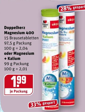 Doppelherz Magnesium 400 Oder Magnesium Kalium Angebot Bei Rewe