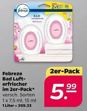 NETTO Febreze Bad Lufterfrischer Im 2er-pack Angebot