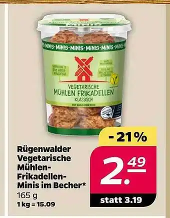 NETTO Rügenwalder Vegetarische Mühlen-frikadellen-minis Im Becher Angebot