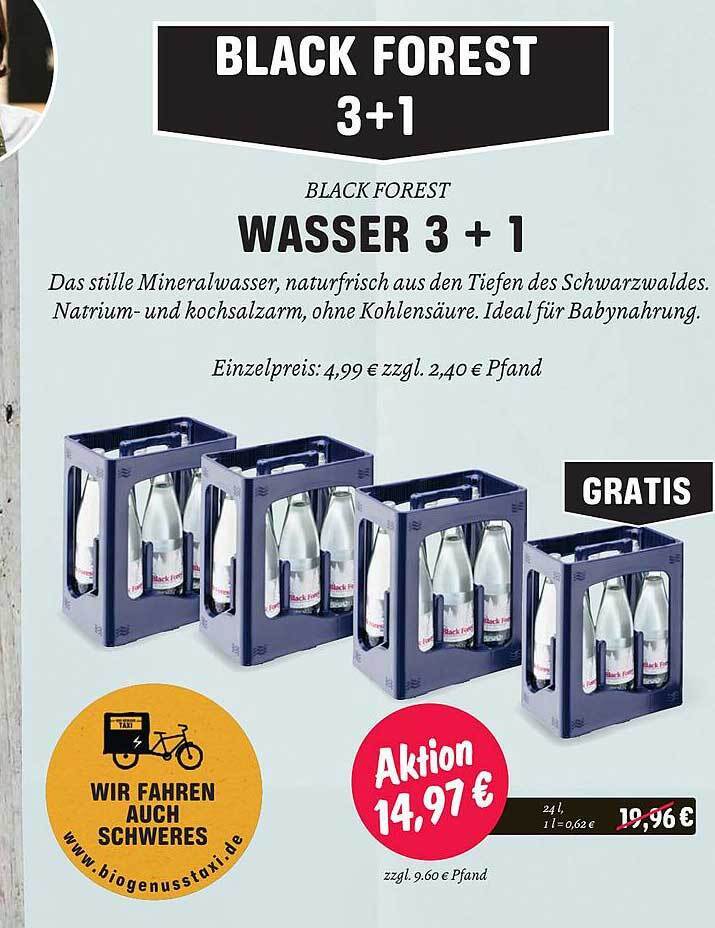 Black Forest Wasser 3+1 Angebot bei Temma