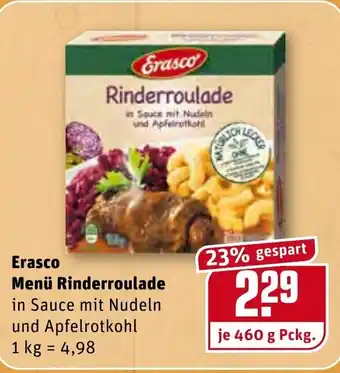 REWE Center Erasco Menü Rinderroulade 460g Angebot