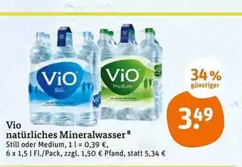 tegut Vio Natürliches Mineralwasser Angebot