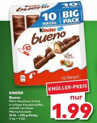 Kaufland Kinder Bueno Milch-haselnuss-creme Angebot