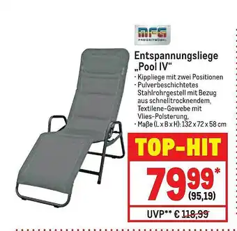 METRO Mfg Entspannungsliege „pool IV“ Angebot