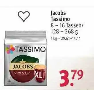 Rossmann Jacobs Tassimo Angebot