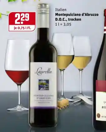 REWE Center Italien Montepulciano d'Abruzzo D.O.C. trocken 0,75L Angebot