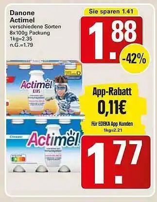 WEZ Danone Actimel Angebot