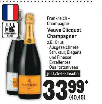 METRO Frankreich - Champagne Veuve Clicquot Champagner Angebot